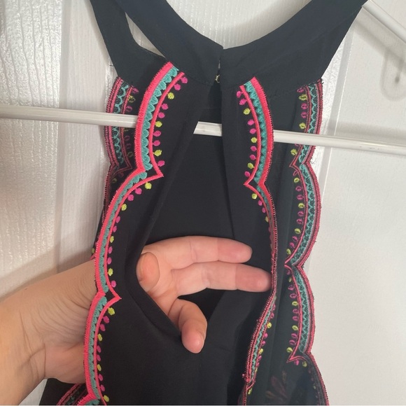 Lilly Pulitzer Quinn Dress Neon Embroidered In Onyx Gypset Swirl Dress XS - Picture 9 of 14